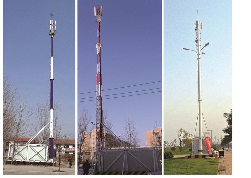 Integrated base station tower for fast network build
