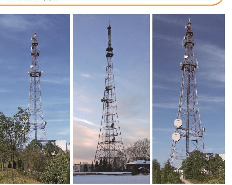 Microwave relay tower used for network backhaul in complex terrain
